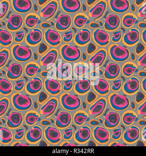 Acquerello astratto macchie animale seamless pattern. Dipinto a mano le macchie sullo sfondo alla moda per la superficie di progettazione, tessili, carta da imballaggio, sfondo, telefono Foto Stock