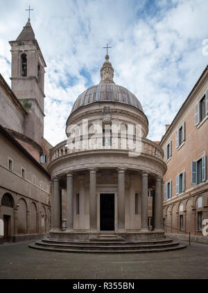 Rom, Roma, San Pietro in Montorio, Tempietto von Bramante im Hof des Franziskanerklosters Foto Stock