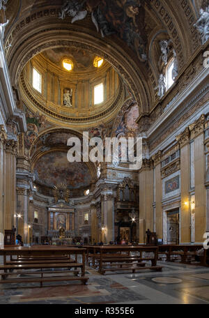 Rom, Roma, Il Gesu, ab 1568 erbaut, Blick nach Osten Foto Stock