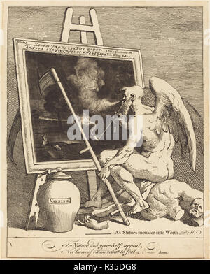 Tempo di fumare un'immagine. Data: 1761. Dimensioni: foglio: 22,5 x 18,1 cm (8 7/8 x 7 1/8 in.). Medium: attacco e mezzatinta. Museo: National Gallery of Art di Washington DC. Autore: William Hogarth. Foto Stock