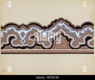 Muro di confine della carta. Data: c. 1937. Dimensioni: complessivo: 22,8 x 29 cm (9 x 11 7/16 in.) originale IAD oggetto: 4 1/4' ampia. Medium: acquerello, tempera e grafite su cartone. Museo: National Gallery of Art di Washington DC. Autore: Paolo Farkas. Foto Stock