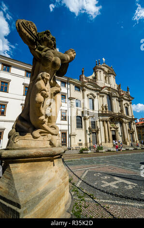 La Chiesa di San Nicholas Chiesa Ortodossa nel sobborgo di 'Mala Strana", il quarto sotto la 'Hradčany' Foto Stock