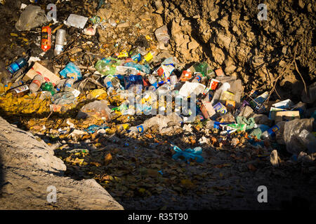 Inquinamento causato da un turismo eccessivo Foto Stock