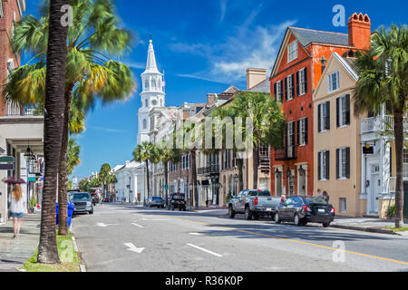 St Michaels Chiesa e ampia San a Charleston, Sc Foto Stock