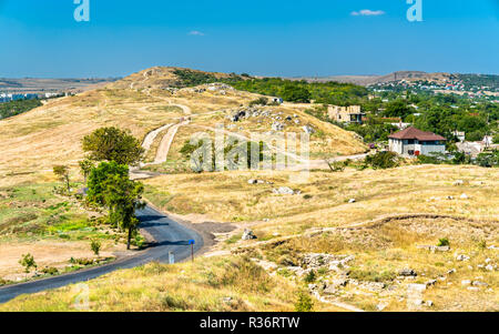 Rovine di Panticapaeum, antica città greca a Kerch, Crimea Foto Stock