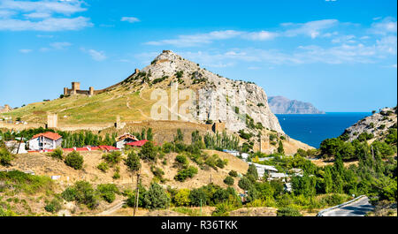 Fortezza genovese in Sudak, Crimea Foto Stock