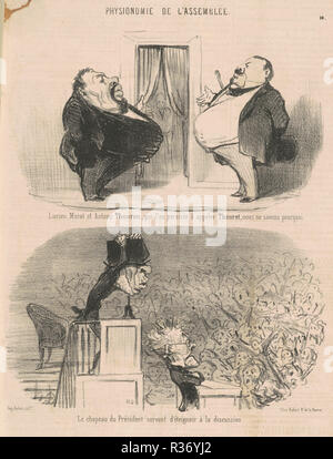 Lucien Murat et Antony Thouron ... Datazione: XIX secolo. Medium: litografia. Museo: National Gallery of Art di Washington DC. Autore: Honoré Daumier. Foto Stock