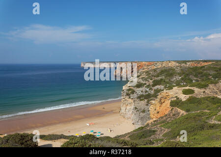 Affacciato sul capo st Vincent da praia de beliche Foto Stock