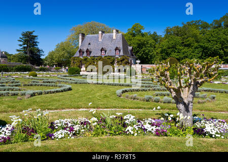 Giardino di Catherine de Médicis, Château de Chenonceau, Valle della Loira, Francia Foto Stock