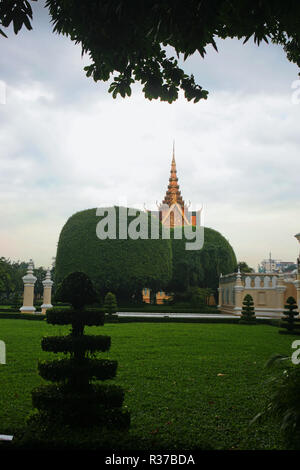 Chanchhaya Pavilion, Palazzo Reale di Phnom Penh, Cambogia Foto Stock