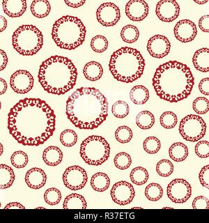 Round zentangle ornamentali vettore simmetrico pattern piastrella senza giunture. Illustrazione Vettoriale