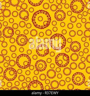 Senza cuciture colore henné pattern con round mandala. L'Islam, Araba, motivi Ottomano. Random elementi spalmabili. Pizzo Vintage mood design per tessuto, carta da parati o carta wraping Illustrazione Vettoriale