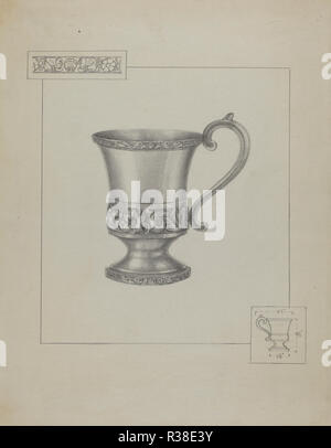 Silver Cup. Data: c. 1936. Dimensioni: complessivo: 29,2 x 22,9 cm (11 1/2 x 9 in.) originale IAD oggetto: 4 1/2' alta. Medium: grafite su carta. Museo: National Gallery of Art di Washington DC. Autore: Herman Bader. Foto Stock