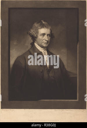 Edmund Burke. Data: pubblicato 1790. Medium: mezzatinta. Museo: National Gallery of Art di Washington DC. Autore: John Jones dopo George Romney. Foto Stock