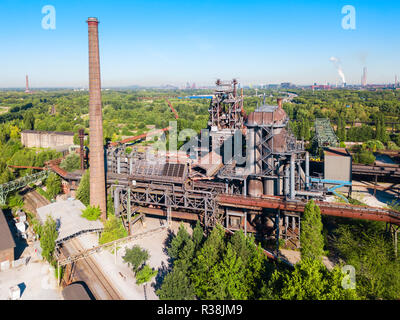 Landschaftspark è un industriale parco pubblico si trova a Duisburg in Germania Foto Stock