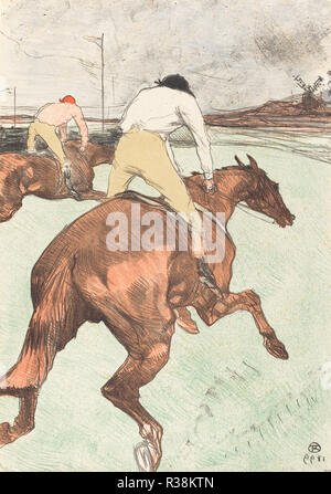 Il Jockey (Le jockey). Data: 1899. Media: 6-Litografia a colori. Museo: National Gallery of Art di Washington DC. Autore: Henri de Toulouse-Lautrec. Foto Stock