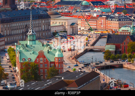 Vista aerea di Copenhagen, Danimarca Foto Stock