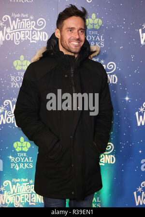 Londra REGNO UNITO, 21 novembre 2018. Spencer Matthews, Hyde Park Winter Wonderland - Notte di lancio 2018, LONDRA, REGNO UNITO, 21 novembre 2018, Foto di piQtured Credito: ricca di oro/Alamy Live News Foto Stock