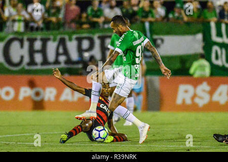 SC - Chapeco - 22/11/2018 - BRASILEIRO a 2018, Chapecoense x Sport - Leandro Pereira giocatore della Chapecoense durante il match contro lo sport in Arena Arena Conda dal campionato brasiliano a 2018. Foto: Ricardo Luis Artifon / AGIF Foto Stock