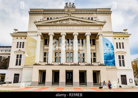 Opera Nazionale Lettone House. Riga, Lettonia, Paesi baltici, Europa. Foto Stock