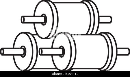 Rotoli di filo per il kite Illustrazione Vettoriale