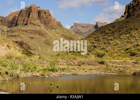 Splendido panorama di montagna in gran canaria,Spagna Foto Stock