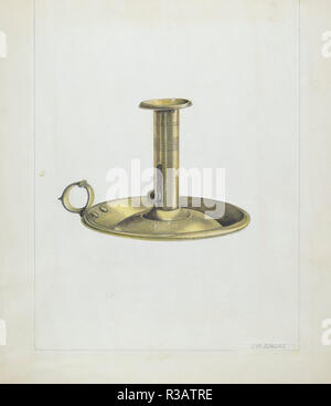 Candelabro. Data: c. 1937. Dimensioni: complessivo: 32,2 x 28 cm (12 11/16 x 11 in.). Medium: acquerello e grafite su carta. Museo: National Gallery of Art di Washington DC. Autore: Giovanni Giordano. Foto Stock