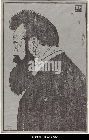 Ferdinand Hodler. Data: 1904. Dimensioni: foglio: 40,2 x 27,1 cm (15 13/16 x 10 11/16 in.). Medium: xilografia [artista della prova prima della rimozione del bordo esterno, stampato su blu carta Giappone]. Museo: National Gallery of Art di Washington DC. Autore: Emil Orlik. Foto Stock