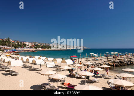 Spiaggia di San remo Foto Stock