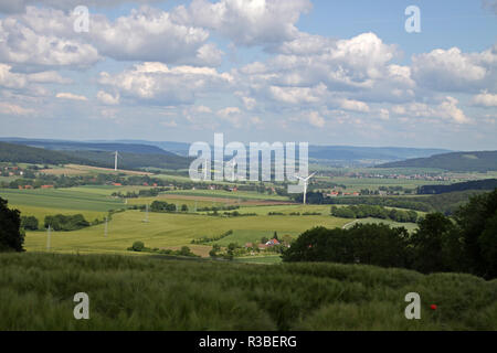 Vista da saalberg (alverdissen) nel Weserbergland Foto Stock