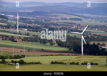 Vista da saalberg (alverdissen) nel Weserbergland Foto Stock