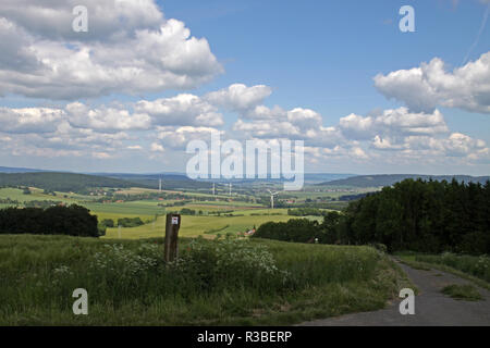 Vista da saalberg (alverdissen) nel Weserbergland Foto Stock