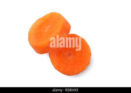 Studio shot di carota tritata isolato su bianco - Giovanni Gollop Foto Stock