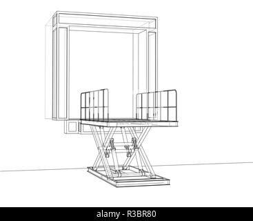 Dock concetto livellatore. Vettore Illustrazione Vettoriale