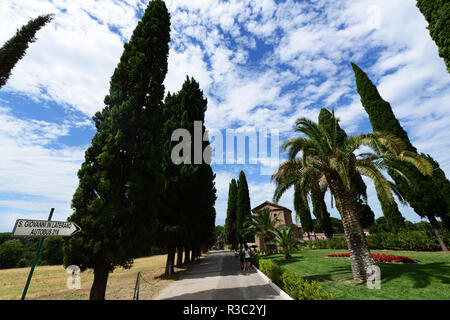 Via Appia Antica di Roma. Foto Stock