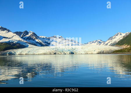 Harriman Fjord, Chugach Mountains, Chugach National Forest, Prince William Sound, Alaska Foto Stock