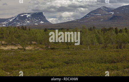 Lapporten, Lapponian Gate, in Abisko National Park, nel nord della Svezia. Foto Stock