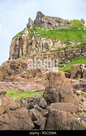 Duntulm rovine del castello, Scotland, Regno Unito Foto Stock