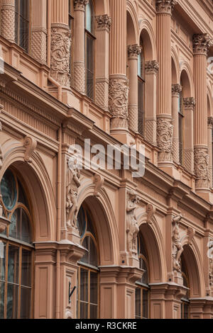 Stile art nouveau in architettura dei primi anni del XX secolo in riga,LETTONIA Foto Stock