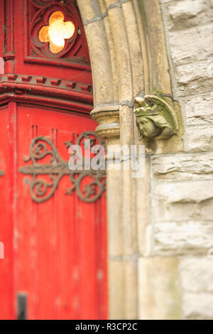 San Georges Chiesa Anglicana, il centro cittadino di Montreal, Quebec, Canada Foto Stock