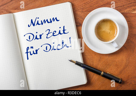 Prendere tempo per se stessi Foto Stock