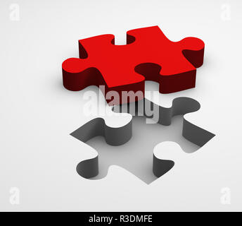 pezzo di puzzle Foto Stock