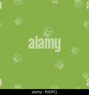Icona di gruppo di sei persone seamless pattern. Semplice illustrazione vettoriale. Sfondo verde. Illustrazione Vettoriale