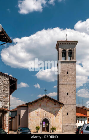 La bellissima chiesa dei Santi Pietro e Biagio di Cividale del Friuli, Udine, Friuli Venezia Giulia, Italia Foto Stock