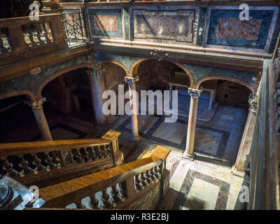 Interno di San Silvestro in Capite chiesa cattolica - Roma, Italia Foto Stock