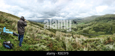 Il Mach Loop in Galles - altitudine bassa area formazione per Air Force Foto Stock