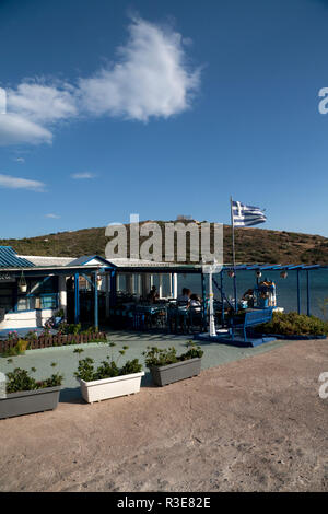 Acrogiali taverna sounion beach sounio attica grecia Foto Stock