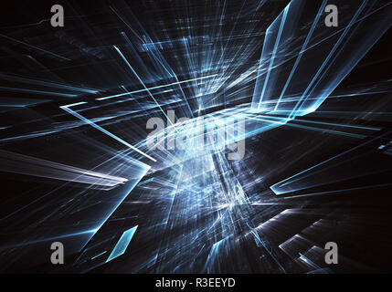 Generata da computer tehnology astratta immagine. Tridimensionale 3D frattale, texture Foto Stock