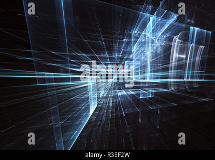 Generata da computer tehnology astratta immagine. Tridimensionale 3D frattale, texture Foto Stock