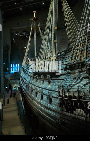 Stoccolma, Swden - Novemer 6, 2018. Visita della nave da guerra Vasa nel Museo Vasa. Foto Stock